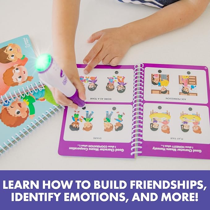 Educational Insights Hot Dots Feelings & Friendships Social Emotional Learning Workbooks, Gift for Kids Ages 3+