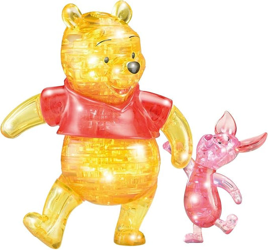 BePuzzled, Disney Winnie The Pooh and Piglet Original 3D Crystal Puzzle, Perfect for Puzzlers Ages 12 and Up, Challenging to Complete and Beautiful to Display, Collect Them All