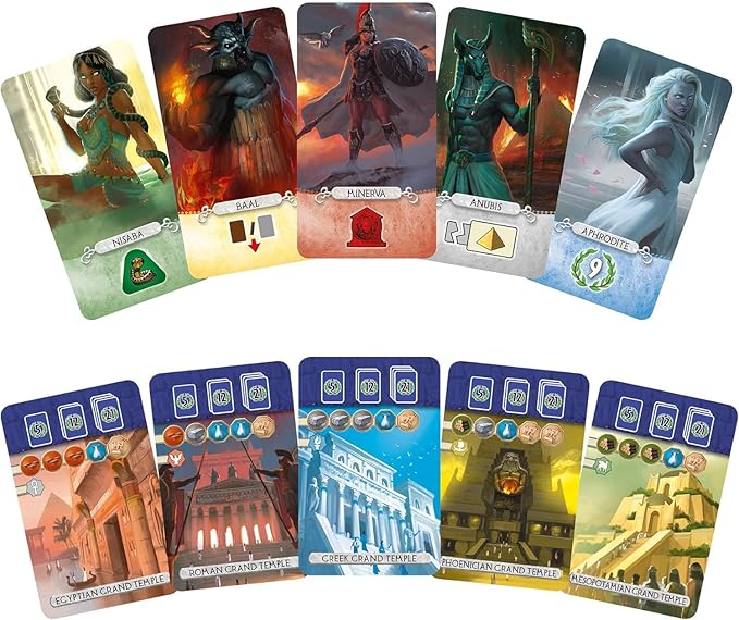 Asmodee 7 Wonders Duel Pantheon Board Game Expansion - Intense Two-Player Battles in The Ancient World, Strategy Game for Kids and Adults, Ages 10+, 2 Players, 30 Minute Playtime
