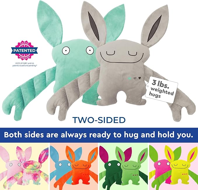 Weighted Plush Toy – Machine Washable Calming Stuffed Animal for Kids – Arms and Body are Weighted to Give a Realistic Hug – Soft Companion for Playtime, Naptime & Travel (Shuggy)