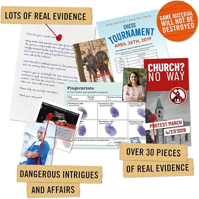 Hidden Games Murder Mystery Game – Solve a Crime at a Folk Festival – Cold Case Detective Investigation with 30+ Clues – Board Game for Teens, Adults, Couples & Groups - The New Heaven