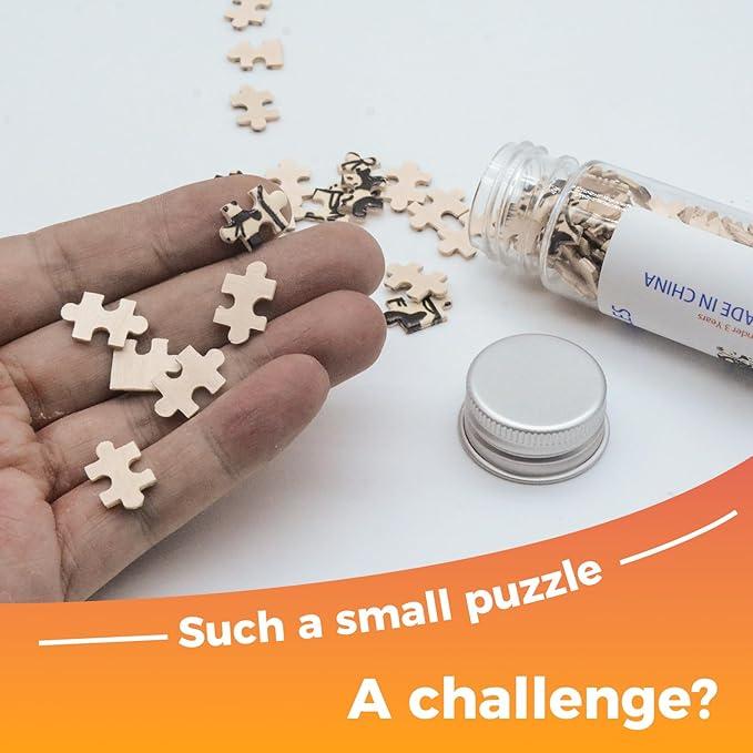 150 Pieces Mini Jigsaw Puzzles for Adults & Kids,6 x 4 Inches, Travel Small Puzzles,Micro Puzzles,Challenging Difficult Puzzle,3 Pack Black and White Graffiti