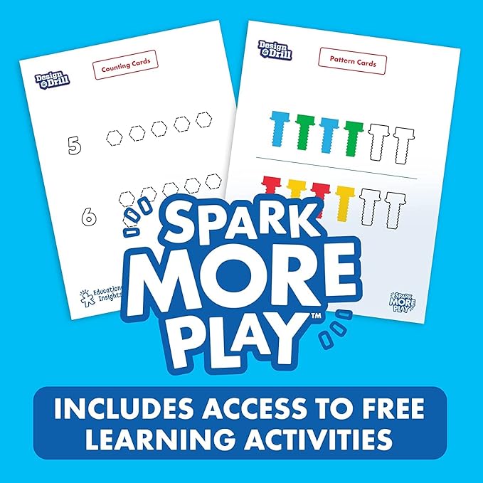 Educational Insights Design & Drill Flower Power Studio, Drill Toy, 50-Pieces, Gift for Kids Ages 3+