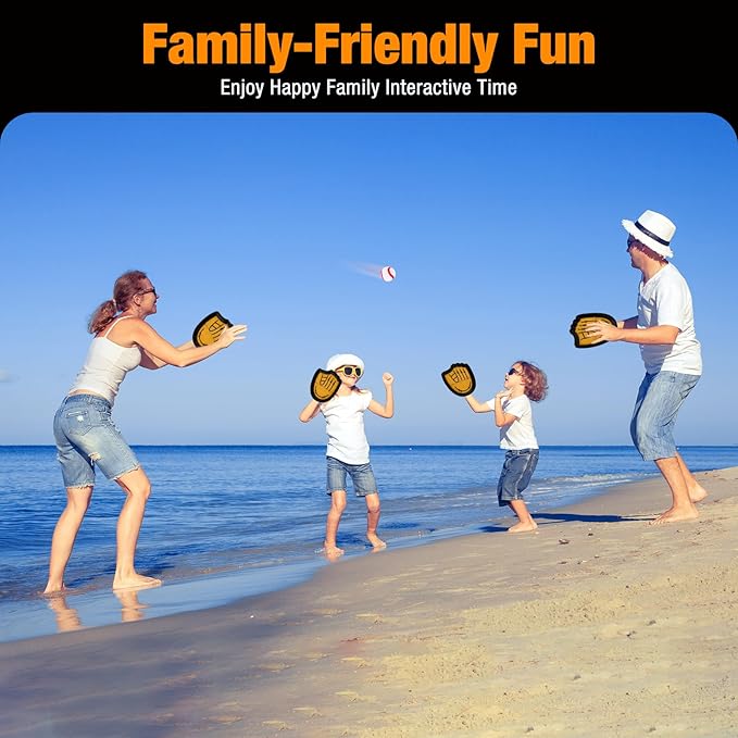 Toss and Catch Outdoor Game for Summer Pool Beach Yard Lawn Camping Outside Toys for Kids Ages 4 5 6 7 8 9 10 11 12 Gifts for Boys Girls 4 Paddles 4 Balls