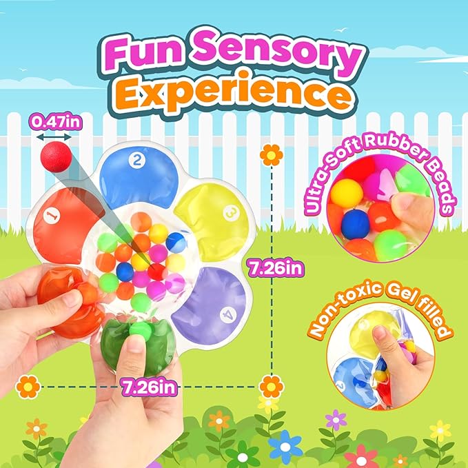 Sensory Toys Color Sorting Toys: Quiet Fidgets for Classroom Montessori Toy for Toddlers, Fine Motor Skill Games Preschool Learning Activities Calm Dwon Travel Toy for Boys Girls Gifts Ages 1-3 3-5