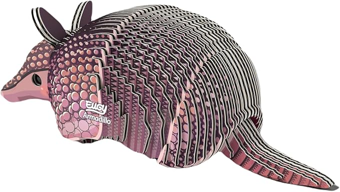 Eugy Armadillo 3D Puzzle - 42 Piece Eco-Friendly Educational Toy Puzzle for Boys, Girls & Kids Ages 6+