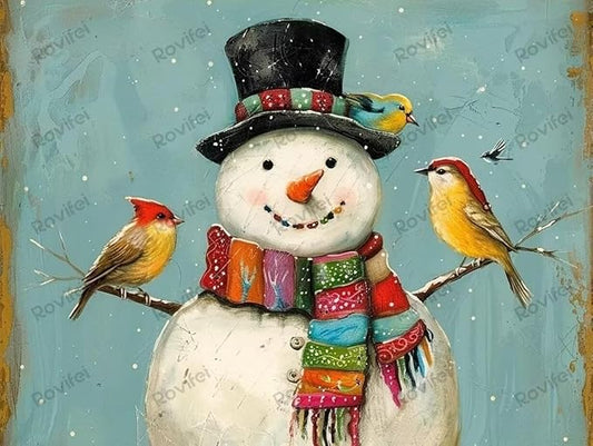 1000 Piece Puzzles for Adults, Happy Christmas Snowman Fun and Educational Jigsaw Puzzles for Kids, Each Piece is Unique - for Home Decor Room Decor Halloween Decor, Gifts for Friend 30x20 inch