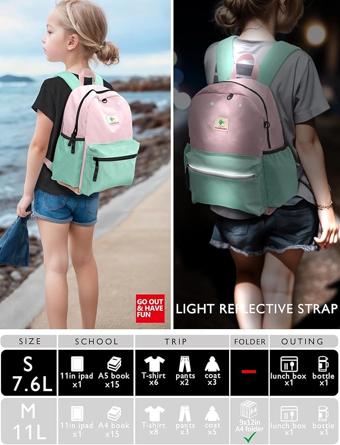 Preschool Kindergarten Backpack for Boys & Girls - Mini School Travel Bag, Small - 11" H, Ages 1-3
