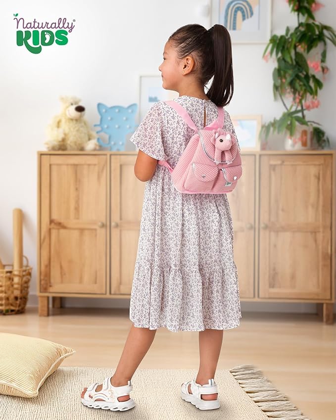 Pink Dinosaur Triceratops Mini Backpack for Kids, Mini Backpack for Toddler Girls, Gift for 2 3 4 5 Year Old Girl Boy