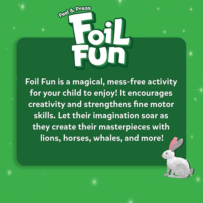 Skillmatics Foil Fun - Animals, No Mess Art for Kids, Travel Toys, Craft Kits, DIY Creative Activity, Gifts for Boys & Girls Ages 4, 5, 6, 7, 8, 9
