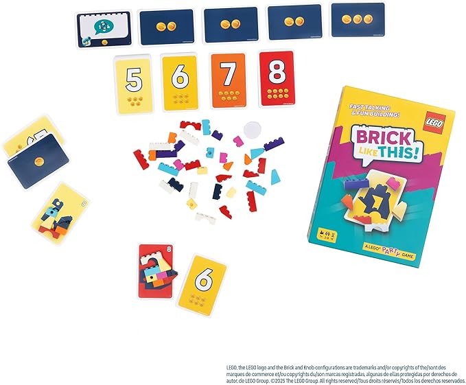 Brick Like This! The Official Lego Party Game - A Fast, Fun Building Game for Families, Kids, Teens & Adults, Ages 7+, 2-8 Players, 15 Minute Playtime