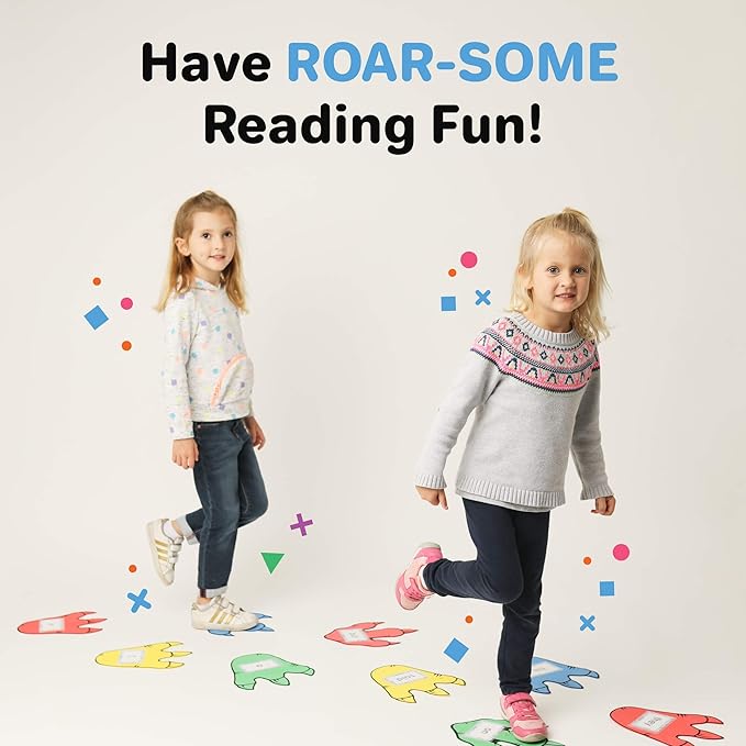 Barnacle Toys Dino Stomp, Dolch Sight Words Flash Cards Kindergarten Learning Games, Learning to Read for Kids Ages 5-7, 1st Grade Learning Materials, Reading Games for Kids Ages 4-8