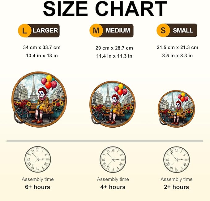 Jigfoxy Wooden Puzzle for Adults, Joker Jigsaw Puzzles for Adult, Unique Animal Shape Wood Cut Puzzles, Christmas Thanksgiving Gifts for Friends Family (S-8.5 * 8.3in-100pcs)