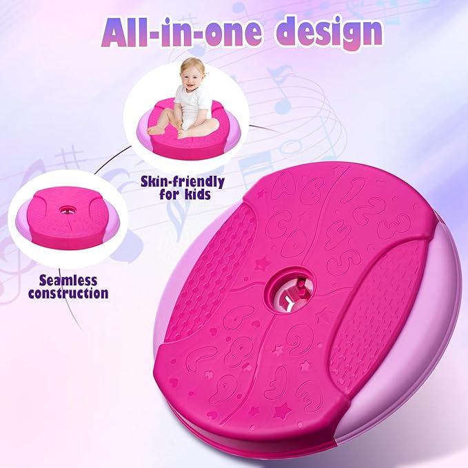 Sit and Spin Toys for Toddlers 1-3 Girls, 360° Toddler Spinning Seat with LED Lights and Music Christmas Birthday Gift for 1 2 3 Years Old Girl Sensory Toys Toddler Activities
