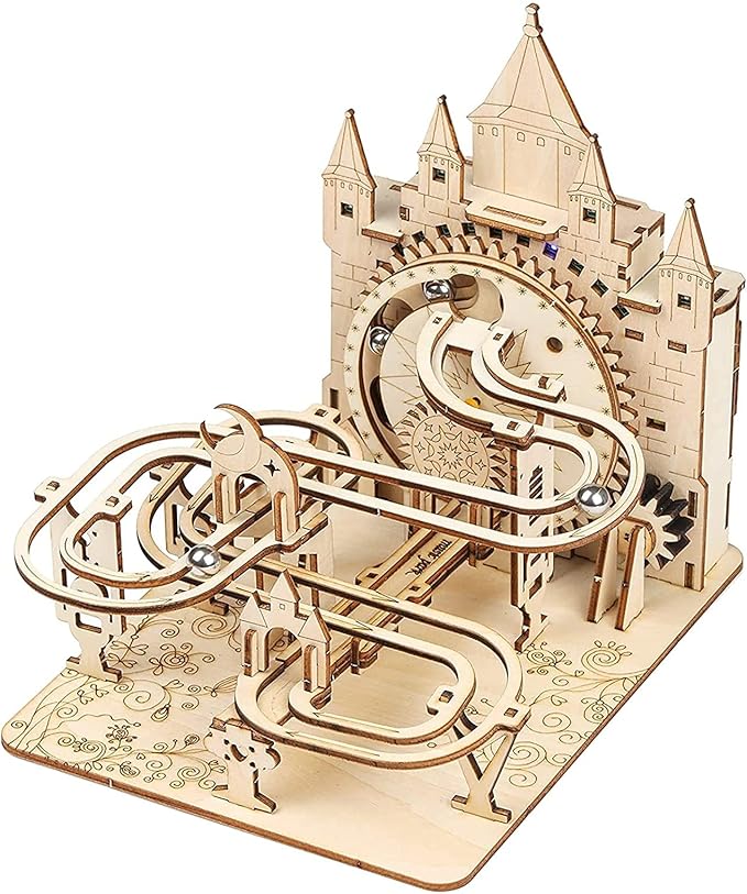 Music Park 3D Wooden Puzzles for Adults & Teenagers Machine Marble Run Wood Model Building Kits Science Educational Toys for Kids Gift Age14+