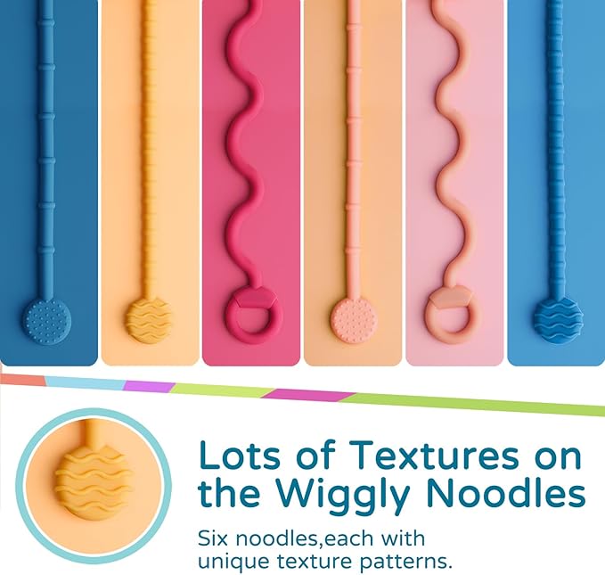 LiKee Montessori Toys for Baby 1+ Years Old, Sensory Development Toys for Toddlers 1-3, Silicone Pull String Travel Toy for 18+ Months, Gift for Baby Shower Infants Car Seat High Chair