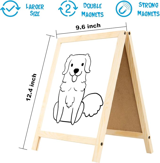 INNOCHEER Magnetic Letters and Numbers for Toddlers, Magnetic Board for Kids, ABC Alphabet Magnets, Educational Dry Erase Board - Whiteboard & Chalkboard for Toddlers Writing & Drawing Kids Toys