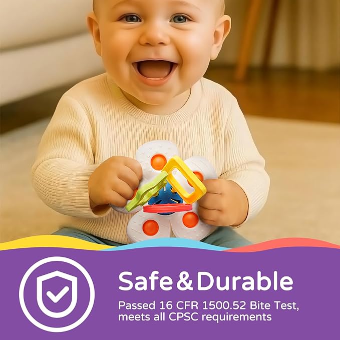 LiKee Montessori Toys for Baby 18+ Months, Sensory Baby Toys for Infants 1+ Years Old, Silicone Pull String Fidget Toy Gift for Toddlers Boys Girls Stroller Crib Car Seat Travel (Daisy)