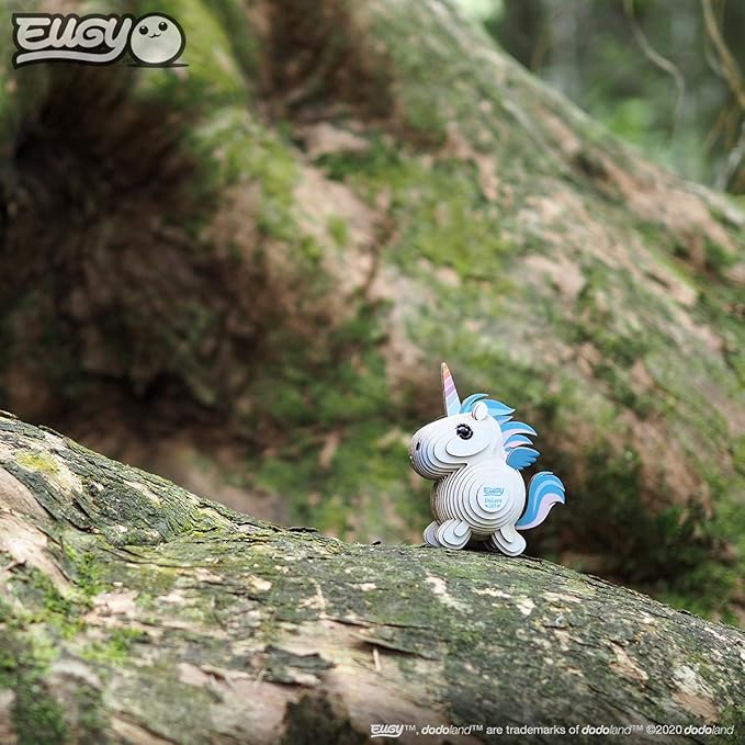 Eugy Unicorn Sky 3D Puzzle, 28 Piece Eco-Friendly Educational Toy Puzzles for Boys, Girls & Kids Ages 6+