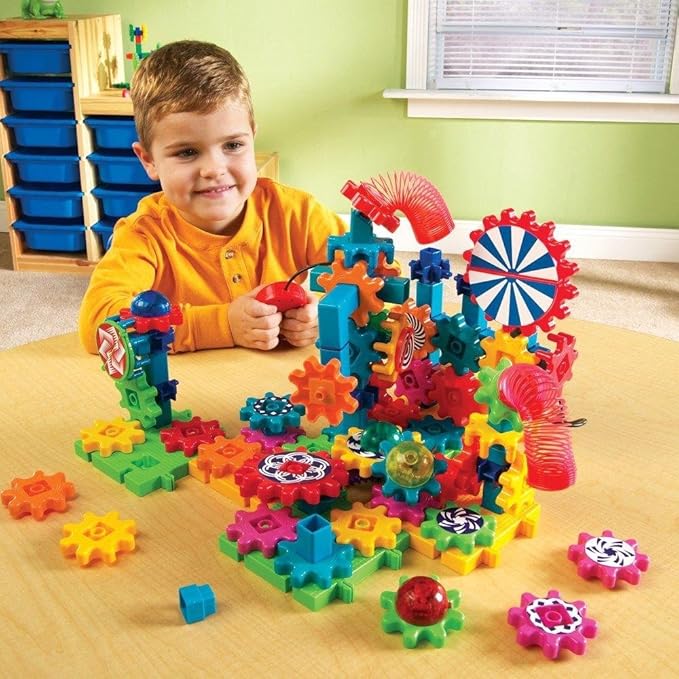 Learning Resources Gears! Gears! Gears! Lights & Action Building Set, Puzzle, Gear Toy, 121 Pieces, Ages 5+