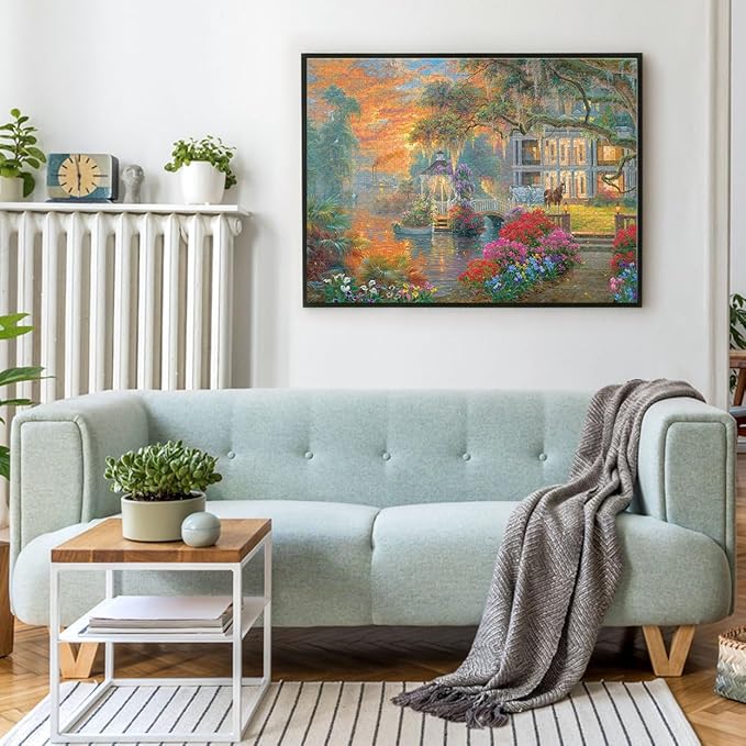 Buffalo Games - Sapphire Select - Abraham Hunter - Southern Charm - 1000 Piece Jigsaw Puzzle – Challenging & Fun – Blue Core Puzzle Board – Giftable Display Box - Full Size Poster Included