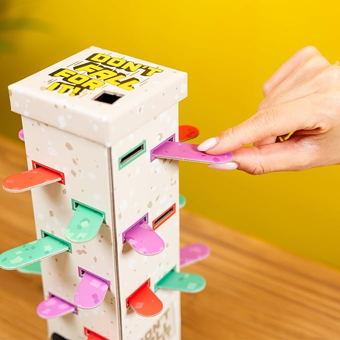 Don't Fall for It - The Hilarious Tower Trivia Game for Ages 10 and up. Fun and Easy Board Game for 2+ Players, Perfect for Families and Kids and Game Night.
