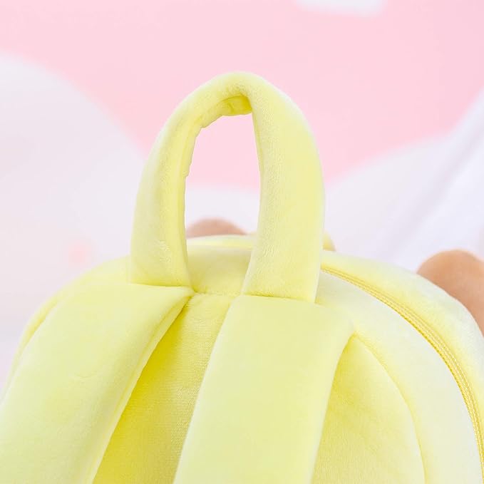 Gloveleya Back to School Gifts for Girls Kids Backpack Toddler Girls Backpacks with Soft Plush Spring Girl Doll Toys Yellow 9"…