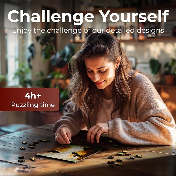 Crafthub Lord of The Rings Wooden Puzzles for Adults – A3 Size with 208 Pieces Wood Puzzles – The Gates of Argonath – Jigsaw Puzzles with Unique Shapes – 14.3" x 10.7"