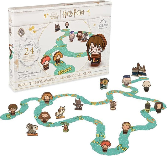 UGEARS Harry Potter Advent Calendar 2025 Road to Hogwarts – 3D Wooden Puzzles for Adults with 16 Figurines, 60 Game Board, 24 Secret Envelopes – Christmas Advent Calendar 2025 Harry Potter Gifts