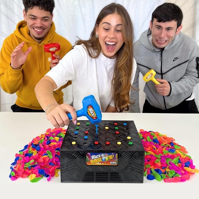 Wack A Balloon Party Edition - Fun for Kids and Adults, Strategy Balloon Popping Game, Perfect for Parties, Game Night, Family Bonding, Classrooms, Popular Social Media Games, Ages 4+