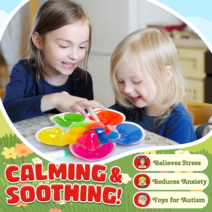 Color Sorting Toys Sensory Toys, Fine Motor Skills Game for Toddlers, Color Matching Toy Preschool Learning Activities Educational Calm Down Montessori Toy for Kids Boys Girls Ages 1 2 3 As Gifts