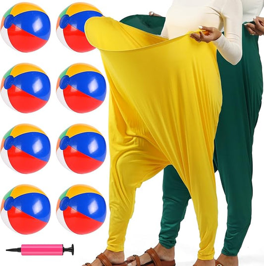 Giant Granny Pants Toss Game,Outdoor Yard Game with 8 Beach Balls Included, Fun Backyard Party Game for Families & Friends、