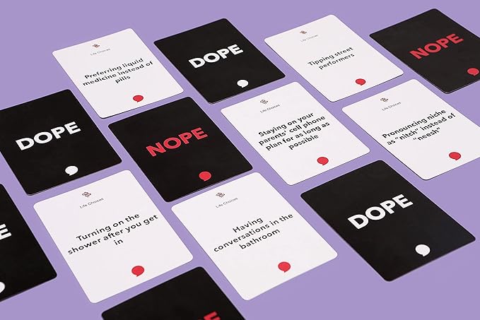 That's Dope: The Party Game for Strong Opinions • Core Pack | 288 Topic Cards, 6 Voting Card Game Set | Fun Adult and Family Party Game