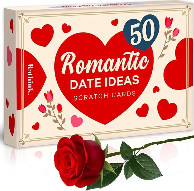 QUOKKA 50 Romantic Date Ideas – Scratch-Off Cards for People – Unique Game to Strengthen Connection, Spark Fun, and Make Every Week a Romantic Adventure (Set1)