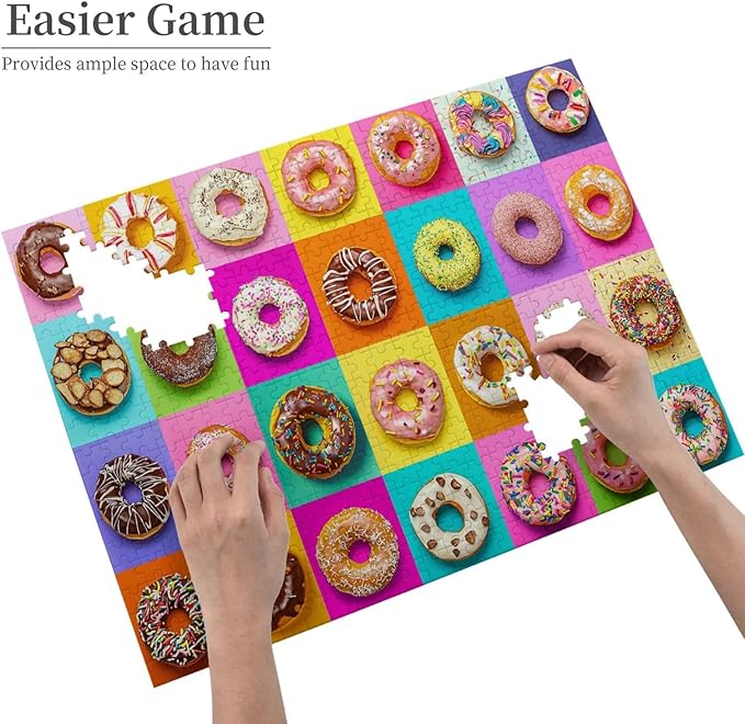 Jigsaw Puzzles 500 Pieces for Adults, Families Colorful Donuts Puzzles Pieces Donuts Family Puzzle Doughnuts Jigsaw Puzzle Donuts Jigsaw Puzzle Donut Puzzle