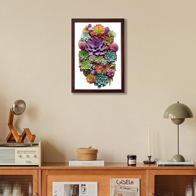 delobil Puzzles for Adults 1000 Pieces with Puzzle Saver - Succulent Wooden Puzzle Unique Liberty Adult Jigsaw Puzzles Brain Teaser Family Game Gift 28.1'' x17.3''