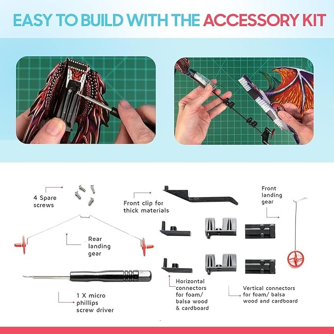 POWERUP 4.0 Dragon Edition - The Next-Generation Smartphone Controlled Paper Airplane Kit, RC Controlled. Easy to Fly with Autopilot & Gyro Stabilizer. for Hobbyists, Pilots, Tinkerers.
