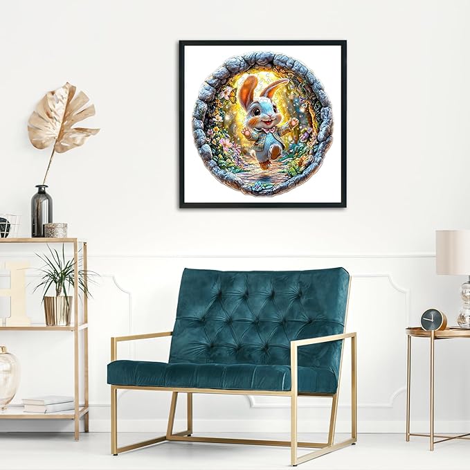 Wooden Puzzles for Adults - Cheerful Bunny Wooden Puzzles - Unique Shaped Wooden Jigsaw Puzzles - Animal Wooden Puzzle Creative Bunny Gifts - Puzzle Toys - 280pcs