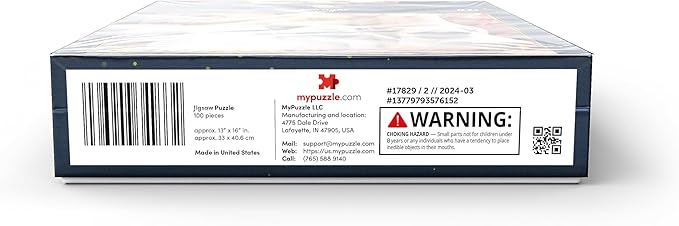 MyPuzzle Pug Puppies - Premium 100 Piece Jigsaw Puzzle - Made in USA