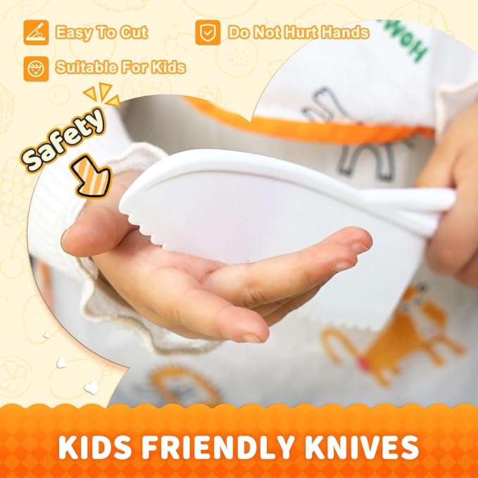 17PCS Kids Cooking Sets Real Cooking Montessori Kitchen Toys for Toddlers Kids Safe Knives for 2/3/4/5/6/7/8 Year Old