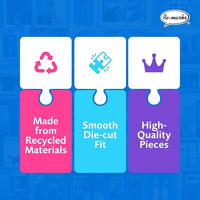 Re-marks Window Seat 1000-Piece Animal Puzzle for All Ages