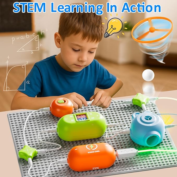 Educational STEM Toys Science Kits for Kids Ages 5-7 8-12 Electronics Exploration Kit with 180 Circuit Projects, Science Experiments for Kids 4-6 6-8 Birthday Gifts for 5 6 7 8 9+ Year Old Boys Girls