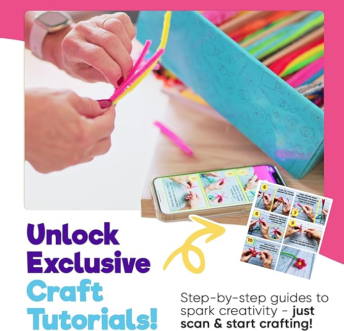 Blue Squid 3000+ pcs Arts and Crafts Supplies for Kids | Craft Kit Box for Kids Age 3-5, 4-8, 6-8, 8-12 | Craft Supplies & Materials Crafts Set Toys Art Box Gifts for Girls Boys Bulk Art Kit