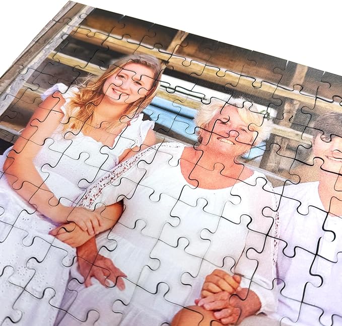 Custom Photo Puzzle from Picture | Upload Your Photo and Choose Color | 144 Piece Personalized Puzzle for Adults Teens Acrylic Puzzle Birthday Gifts for Men Women