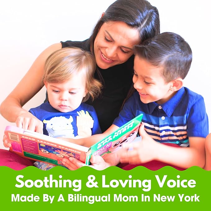 Musical Spanish Books for Kids 1-3, Spanish English Toys for Babies & Toddlers 1-3, Baby & Toddler Spanish Books, Bilingual Learning Toys 1 Year Old, Libros Infantiles en Español