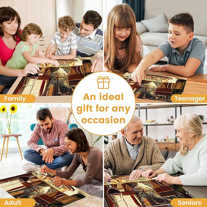 300 Pieces Jigsaw Puzzles for Adults, Cat Puzzle for Adults Children Seniors, Animal Puzzle 300 Pieces, Gift for Birthday, Home Decor, Fun for Family Entertainment(20.5 * 15 in)