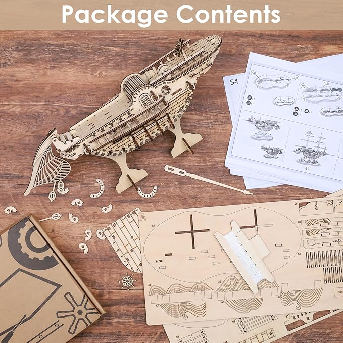 3D Wooden Puzzles for Adults, Wood Crafts Model Building Kits Toys, Brain Teaser Wooden Puzzles Gifts for Adults & Teen (Belhaven Star)