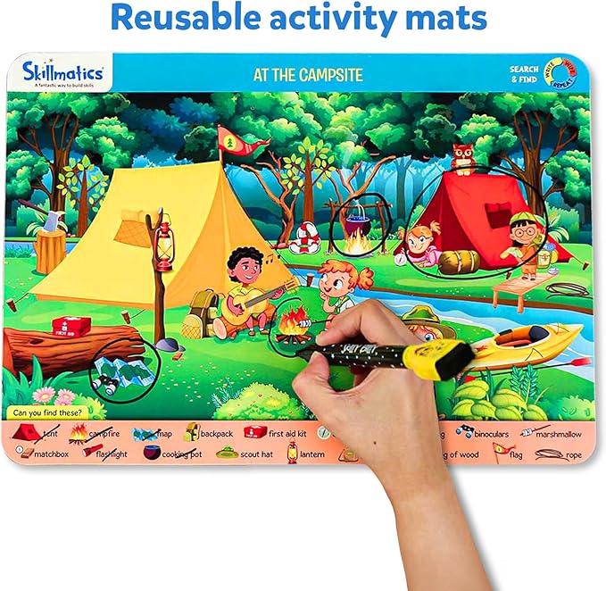 Skillmatics Search and Find Educational Game - Reusable Preschool Learning Activities, Perfect for Toddlers & Kids Who Love Toys, Art & Crafts, Builds Vocabulary, Gifts for Ages 3, 4, 5, 6