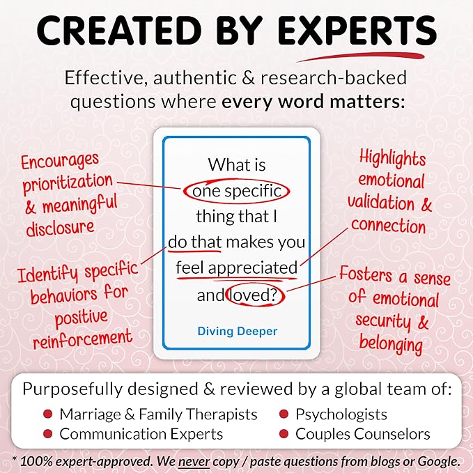 TALKING POINT CARDS 200 Couples Conversation Cards - Rekindle Game for Married Questions Long Term Relationships Fun Topics Build Intimacy & Strong Bonds Road Trips, Anniversary, Date Night