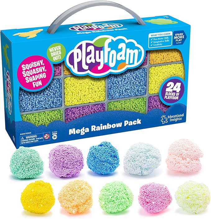 Educational Insights Playfoam Mega Pack with 10 Colors of Playfoam, Non-Toxic, Sensory Toy for Boys & Girls, Ages 3+